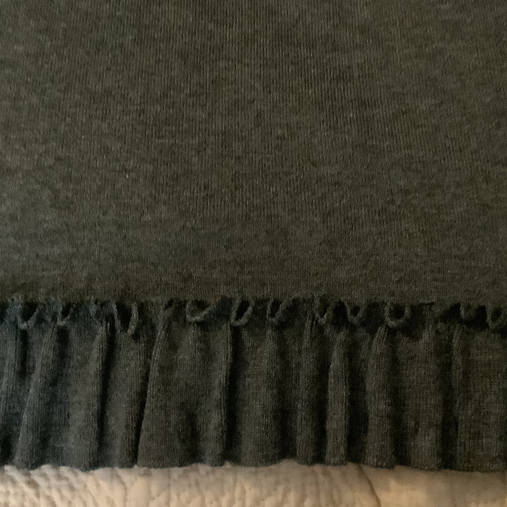 Style & Co. Charcoal Ruffled Cardigan - Picture 4 of 6